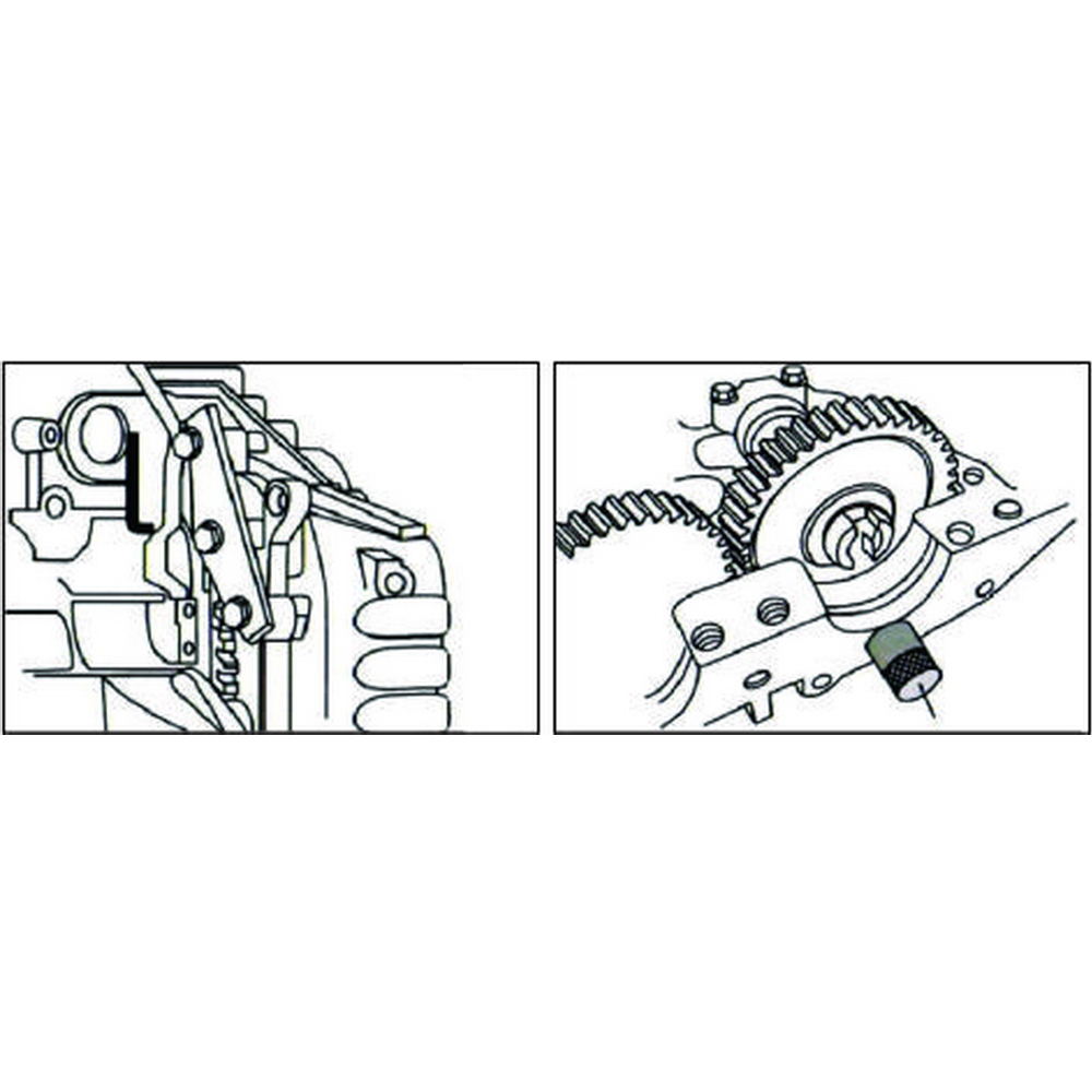 Набор приспособлений для фиксации коленвала и распредвала, VOLVO 1.6,1.9,2.0,2.4L дизель JTC-4434