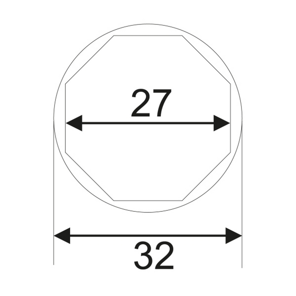 Головка для датчика КПП 1/2 8-ми гранная 27мм JTC-5242