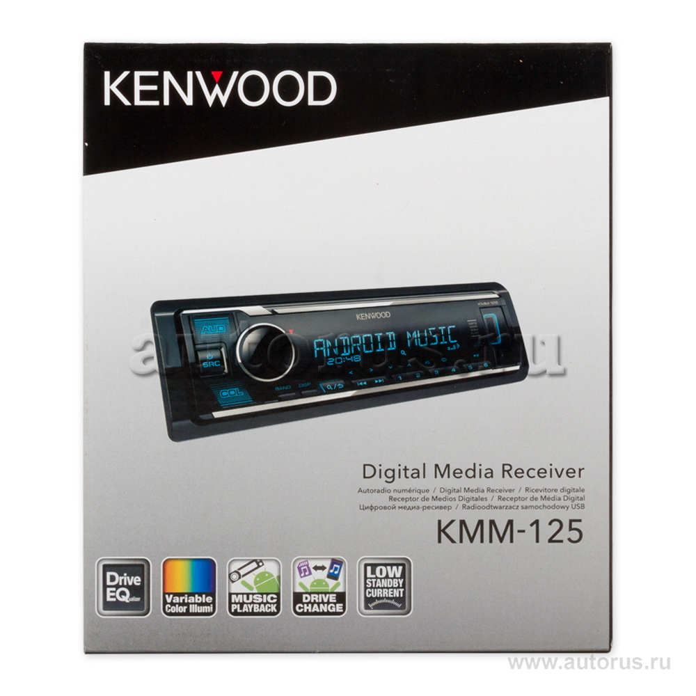 Автомагнитола KENWOOD KMM-125 4x50 Вт. USB