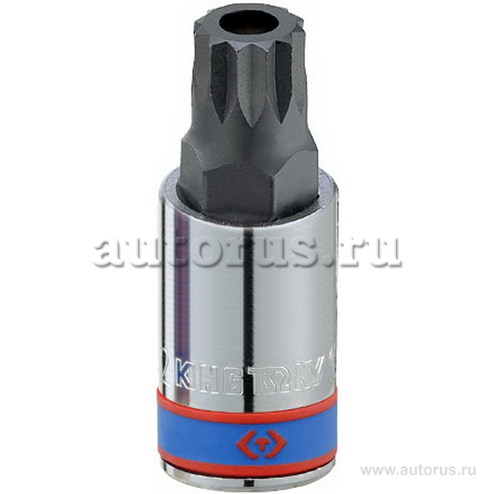 Насадка, бита торцевая 1/2, SPLINE, M16, L 66 мм, с отверстием KING TONY 402B16