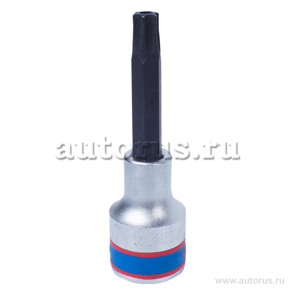Насадка, бита торцевая 1/2, TORX, T45, L 80 мм, с отверстием KING TONY 403745
