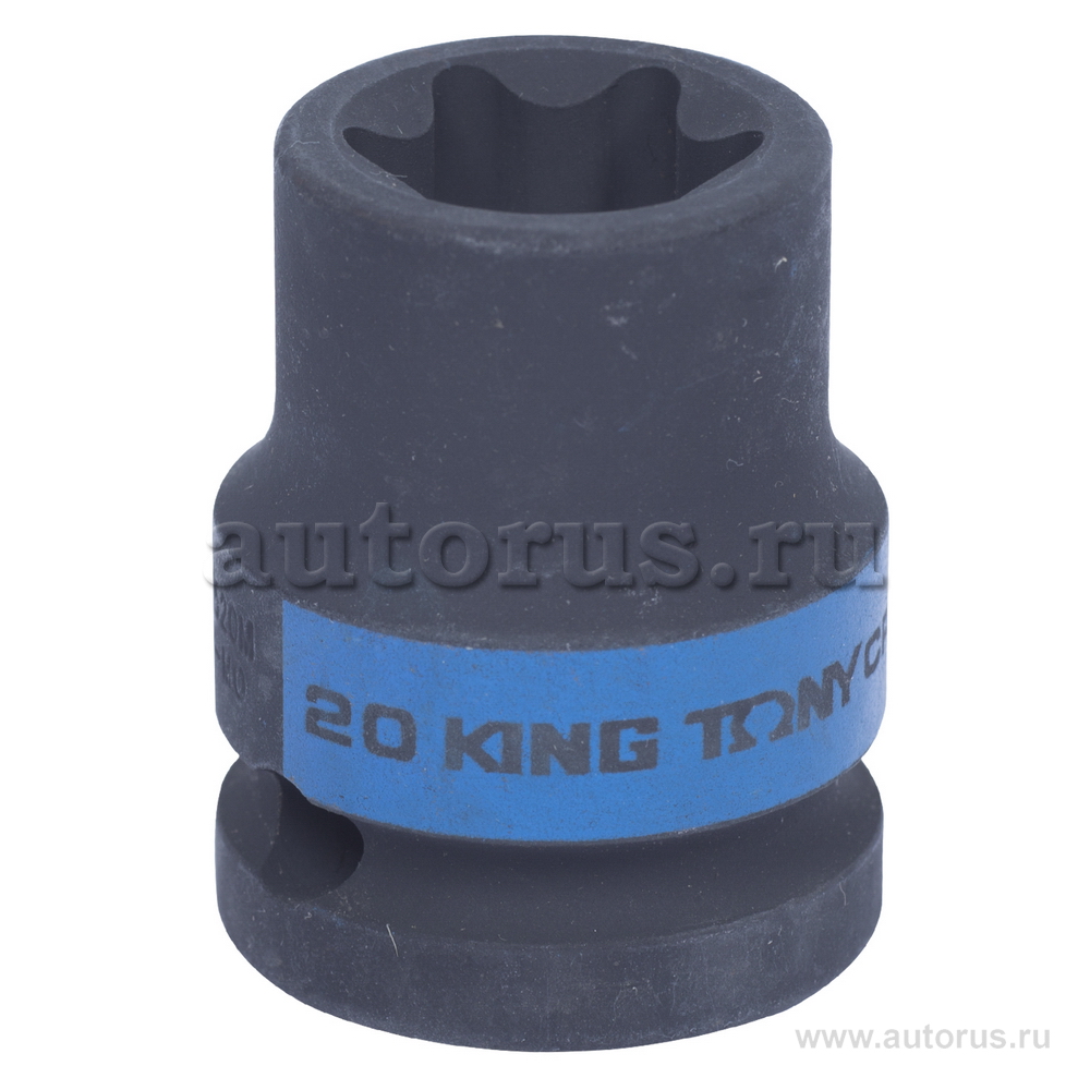 Головка торцевая ударная TORX Е-стандарт 1/2, E20, L 38 мм KING TONY 457520M