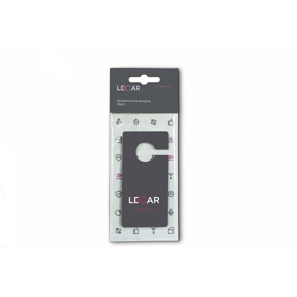 Ароматизатор пропитанный пластинка черный лед LECAR LECAR000012412