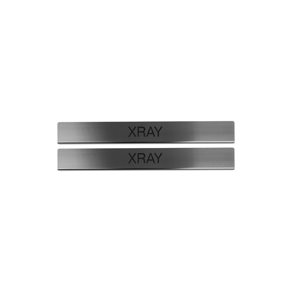 Комплект накладок на пороги LADA Xray нерж. (2 шт.) LECAR LECAR019020708