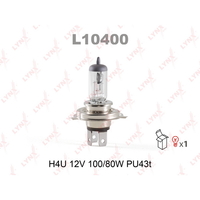Лампа 12V H4U 100/80W PU43t LYNXauto 1 шт. картон L10400