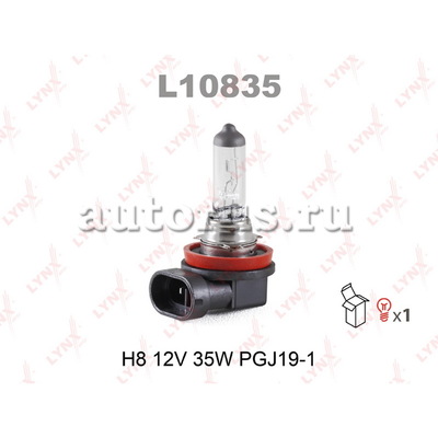 Лампа 12V H8 35W PGJ19-1 LYNXauto 1 шт. картон L10835