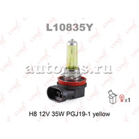 Лампа 12V H8 35W PGJ19-1 LYNXauto Yellow 1 шт. картон L10835Y