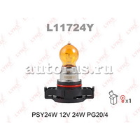 Лампа 12V PSY24W 24W PG20/4 LYNXauto 1 шт. картон L11724Y