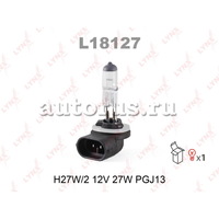 Лампа 12V H27W/2 27W PGJ13 LYNXauto Standart 1 шт. картон L18127