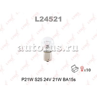 Лампа 24V P21W 21W LYNXauto 1 шт. картон L24521