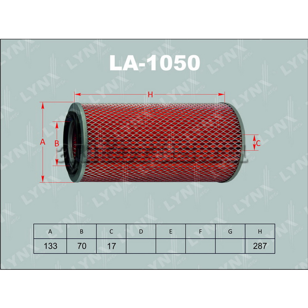 Фильтр воздушный LYNXauto LA-1050