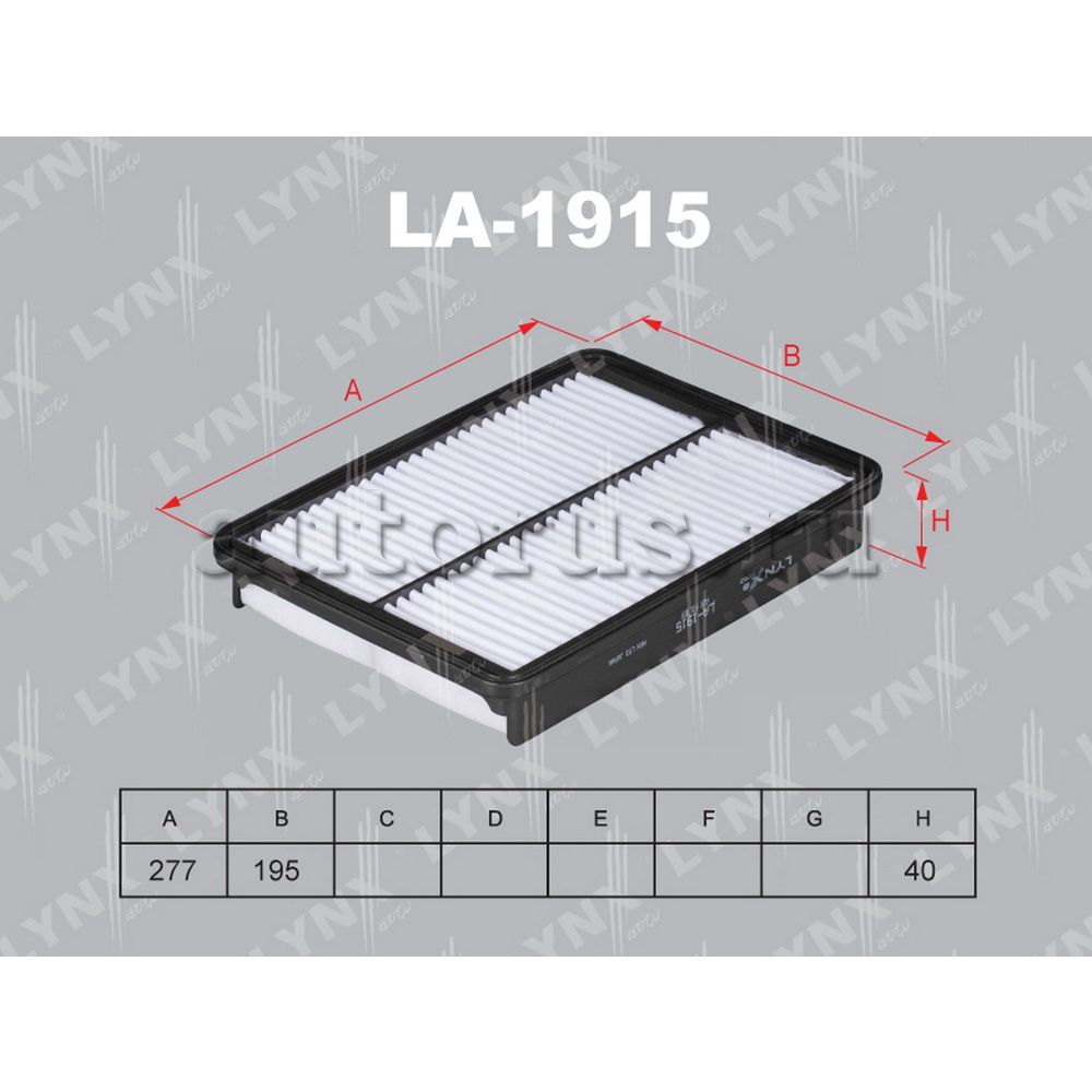 Фильтр воздушный LYNXauto LA-1915