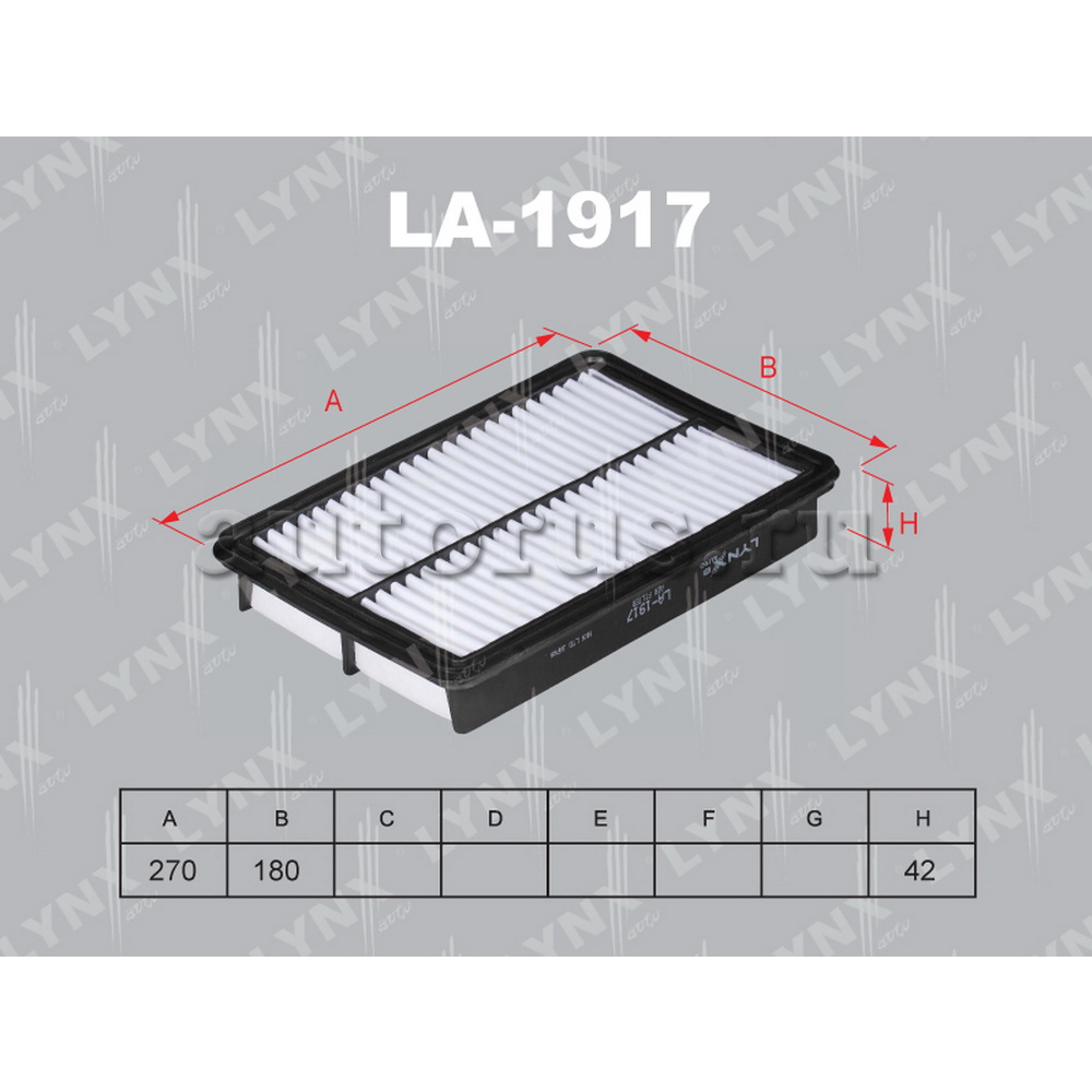 Фильтр воздушный LYNXauto LA-1917