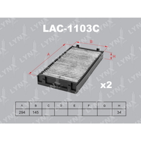 Фильтр салонный угольный LYNXauto LAC-1103C
