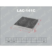 Фильтр салонный угольный LYNXauto LAC-141C
