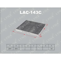 Фильтр салонный угольный LYNXauto LAC-143C