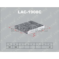 Фильтр салонный угольный LYNXauto LAC-1908C