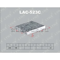 Фильтр салонный угольный LYNXauto LAC-523C