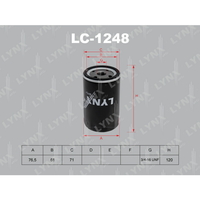 Фильтр масляный LYNXauto LC-1248