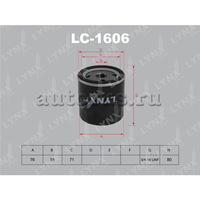 Фильтр масляный LYNXauto LC-1606