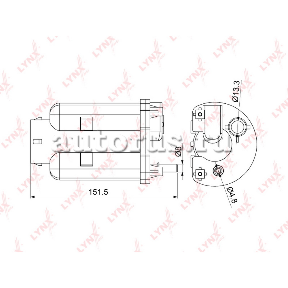 Фильтр топливный погружной HYUNDAI Sonata(NF) 2.0-3.3 05> LYNXauto LF-1074M