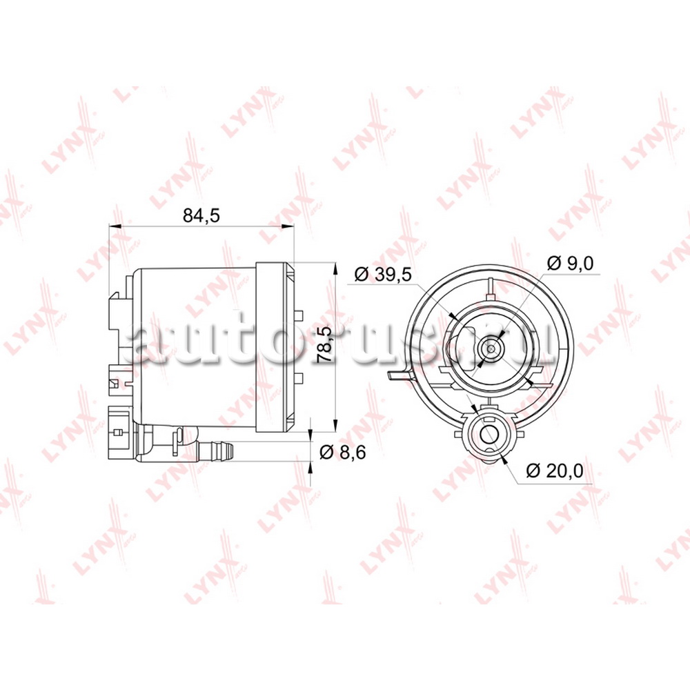 Фильтр топливный LYNXauto LF-163M