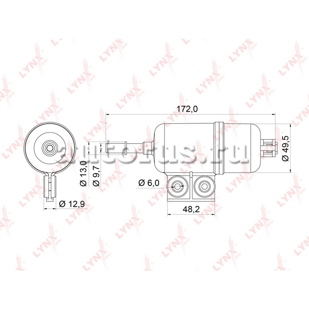 Фильтр топливный LYNXauto LF536