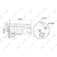 Фильтр топливный погружной LYNXauto LF-541M
