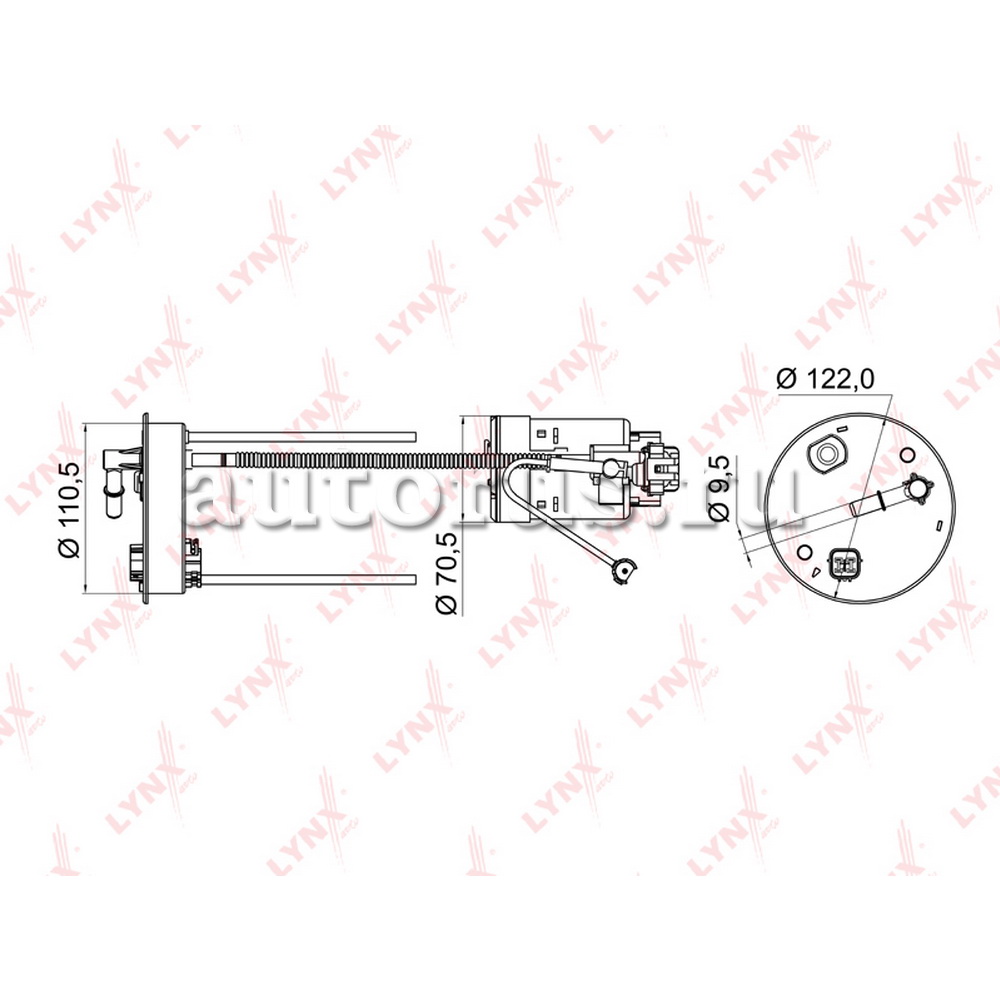 Фильтр топливный погружной LYNXauto LF-950M