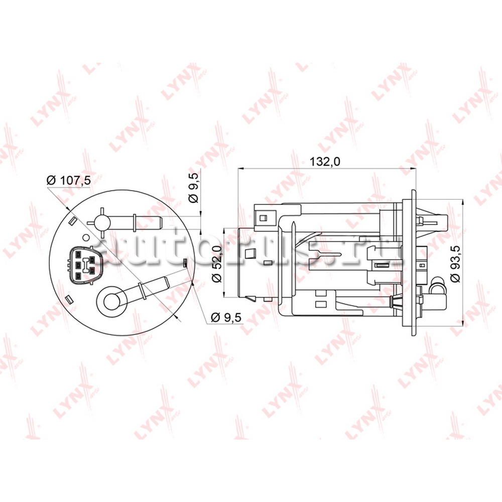 Фильтр топливный погружной LYNXauto LF956M