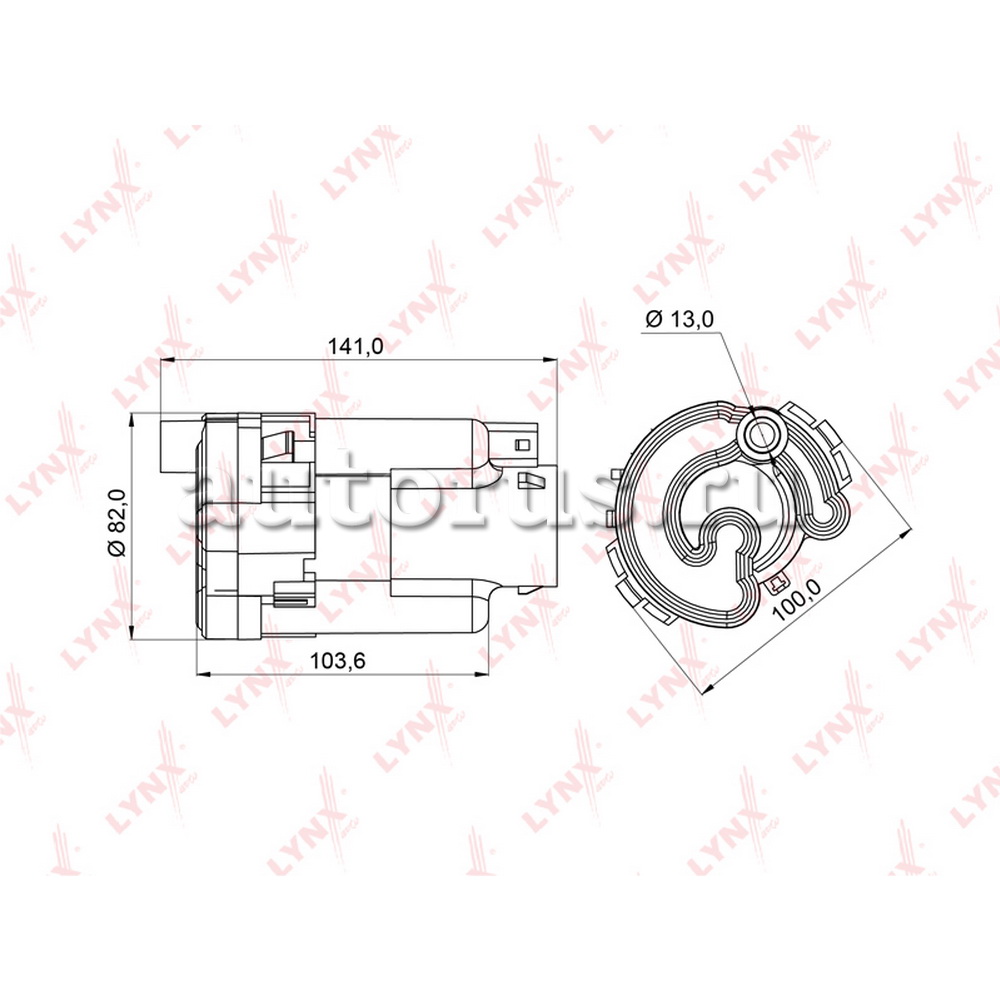 Фильтр топливный LYNXauto LF-991M