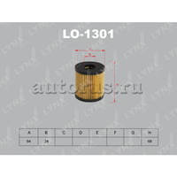 Фильтр масляный LYNXauto LO-1301