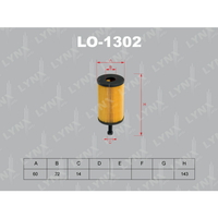 Фильтр масляный LYNXauto LO-1302