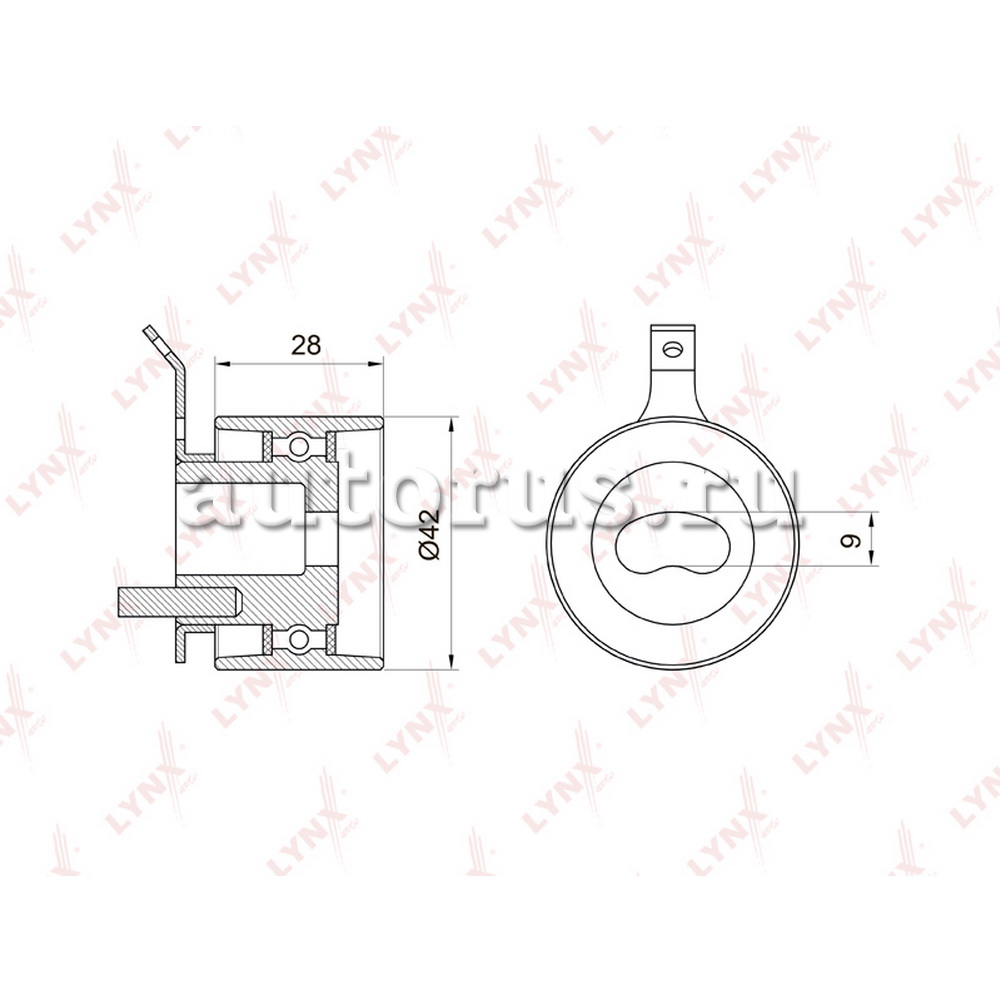Ролик натяжной ГРМ LYNXauto PB-1012