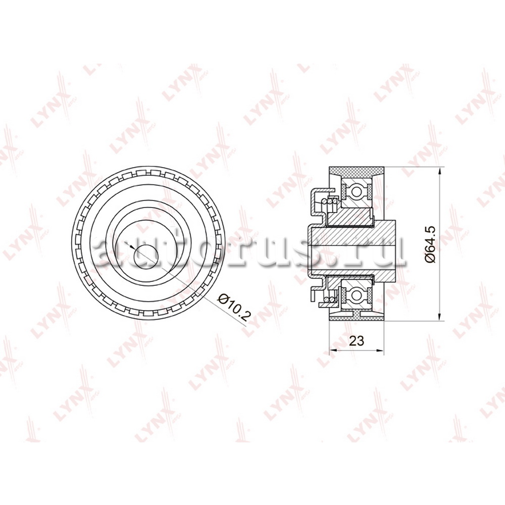 Ролик натяжитель ремня ВАЗ 2190 автомат. LYNXauto PB-1027