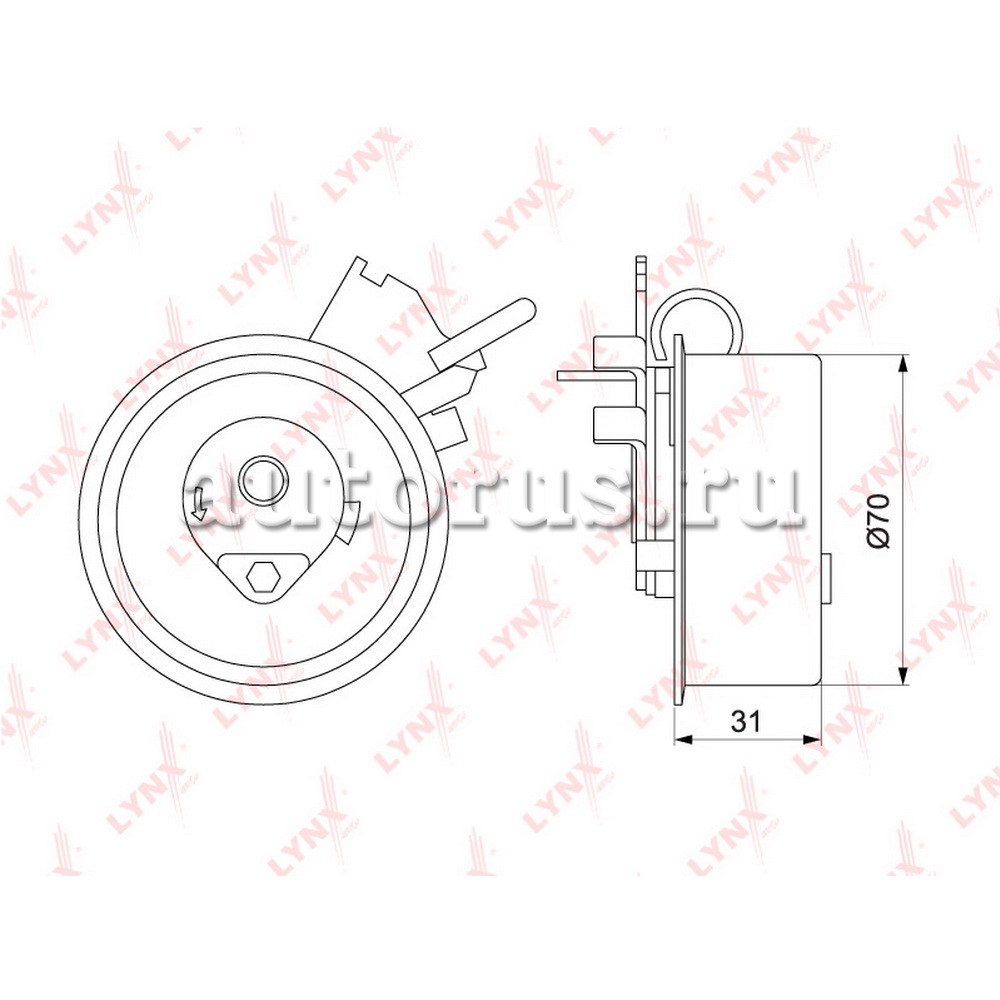 Натяжной ролик / ГРМ LYNXauto PB-1187