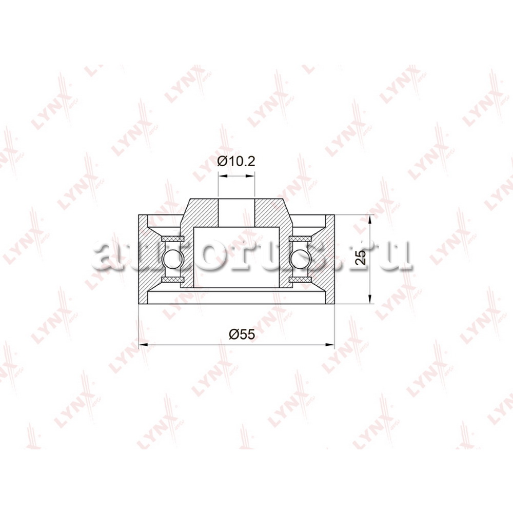 Ролик направляющий ГРМ LYNXauto PB-3009