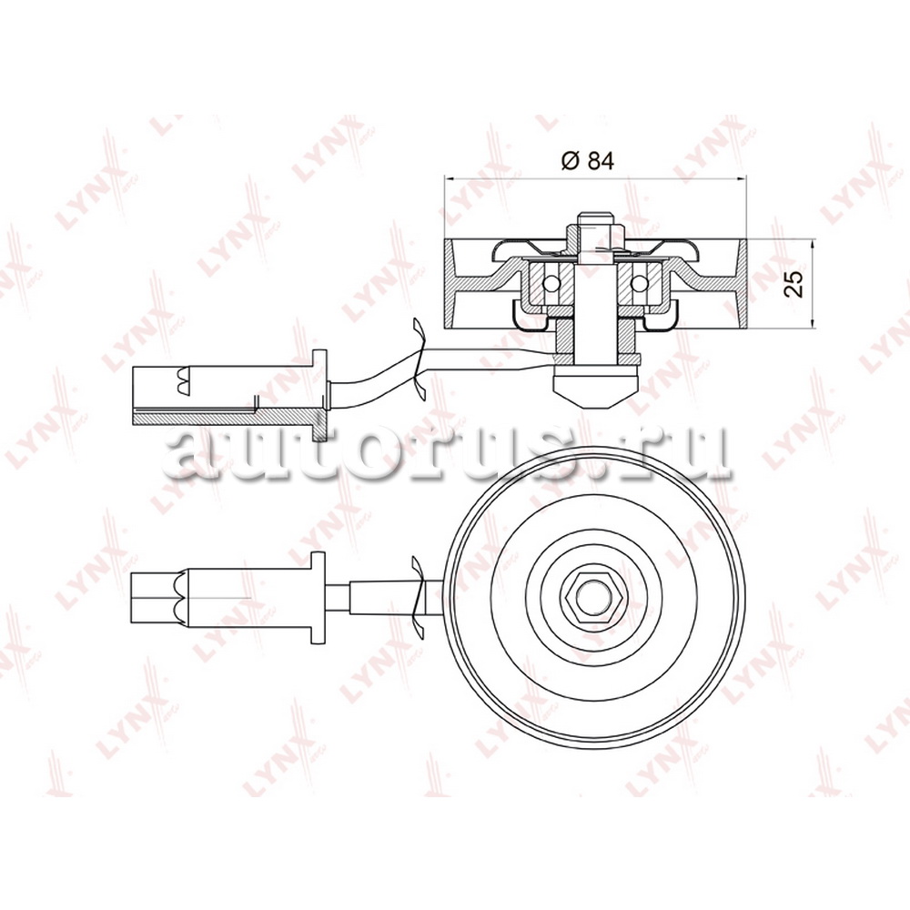 Ролик натяжной ремня кондиционера LYNXauto PB-5019