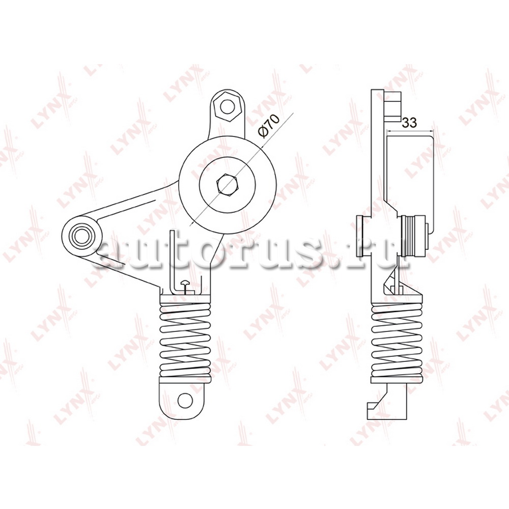 Натяжитель с роликом / приводной LYNXauto PT-3045