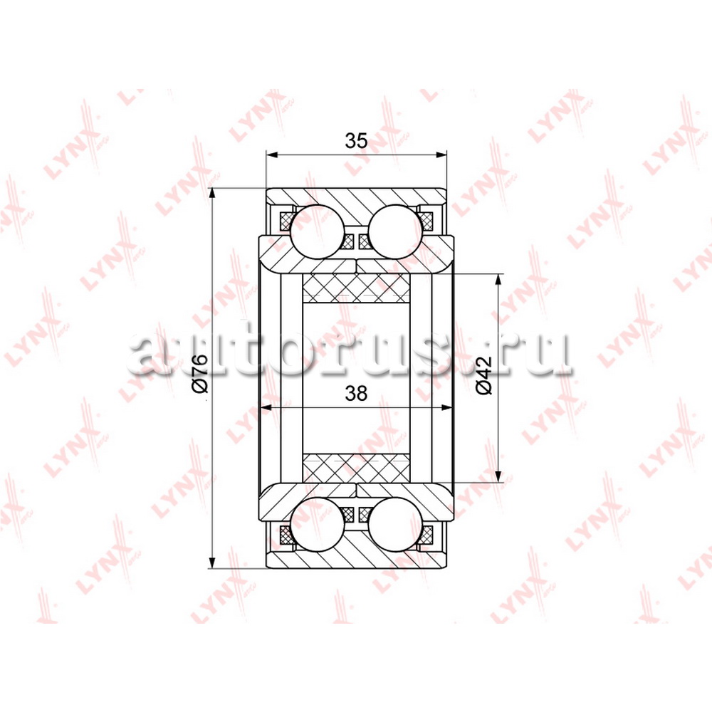 Подшипник ступицы LYNXauto WB-1108