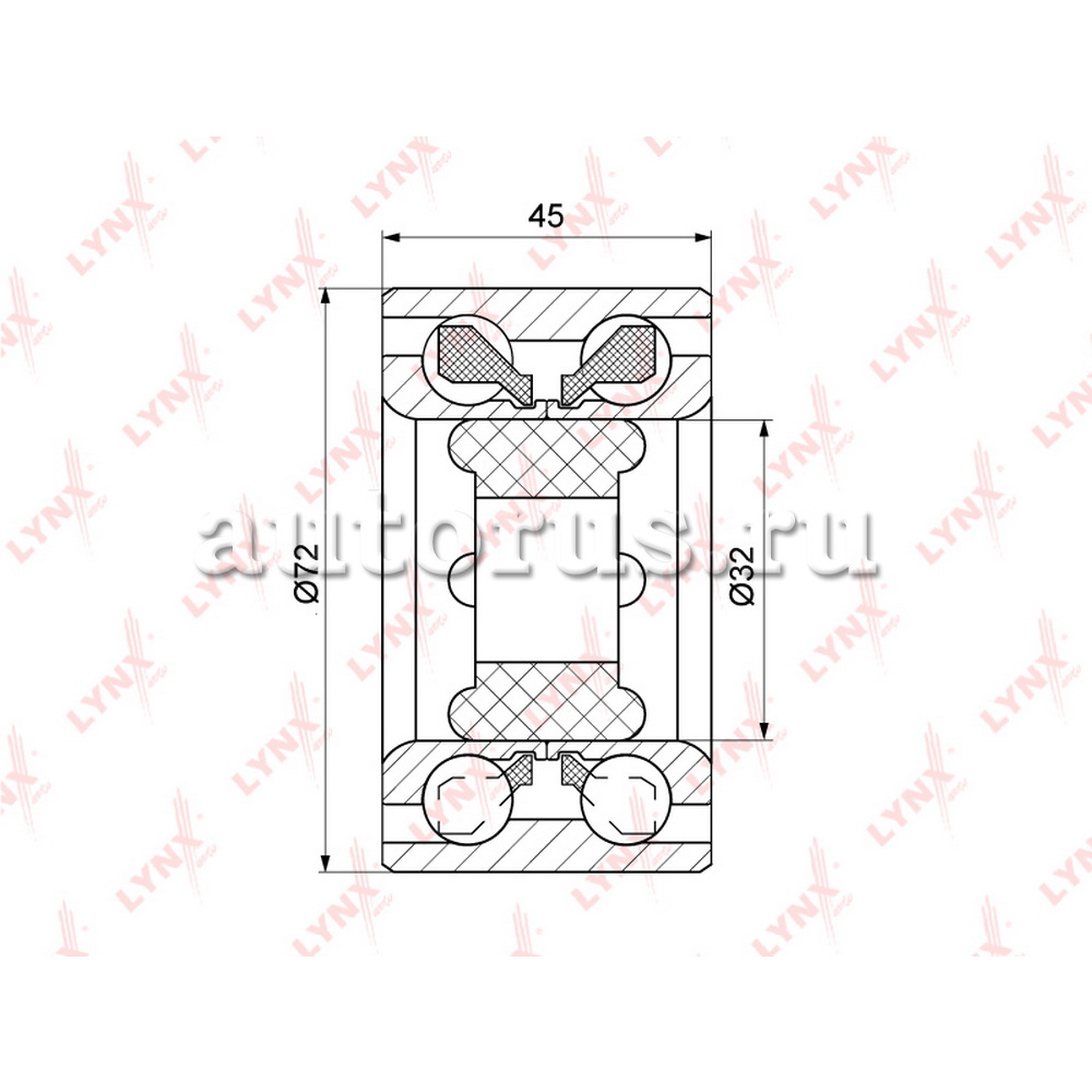 Подшипник ступицы LYNXauto WB-1113