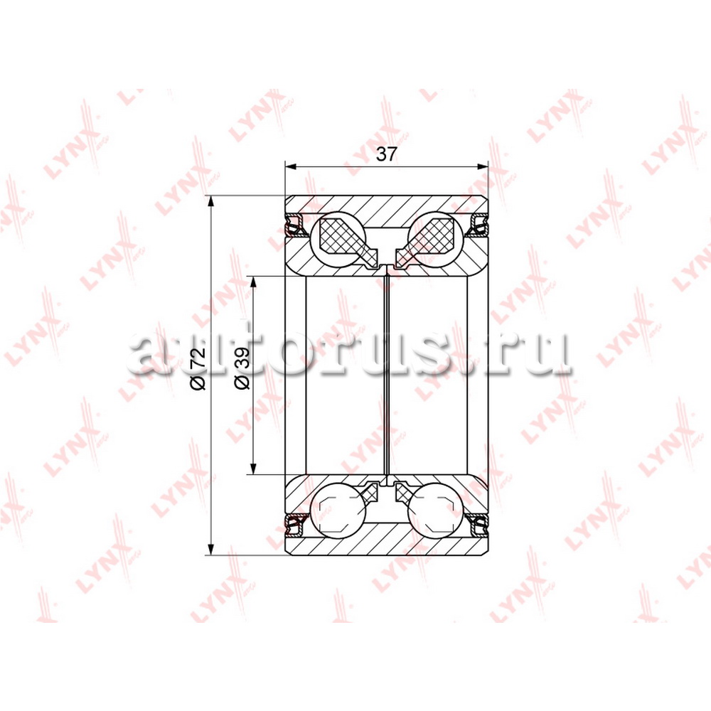 Подшипник ступицы LYNXauto WB-1175
