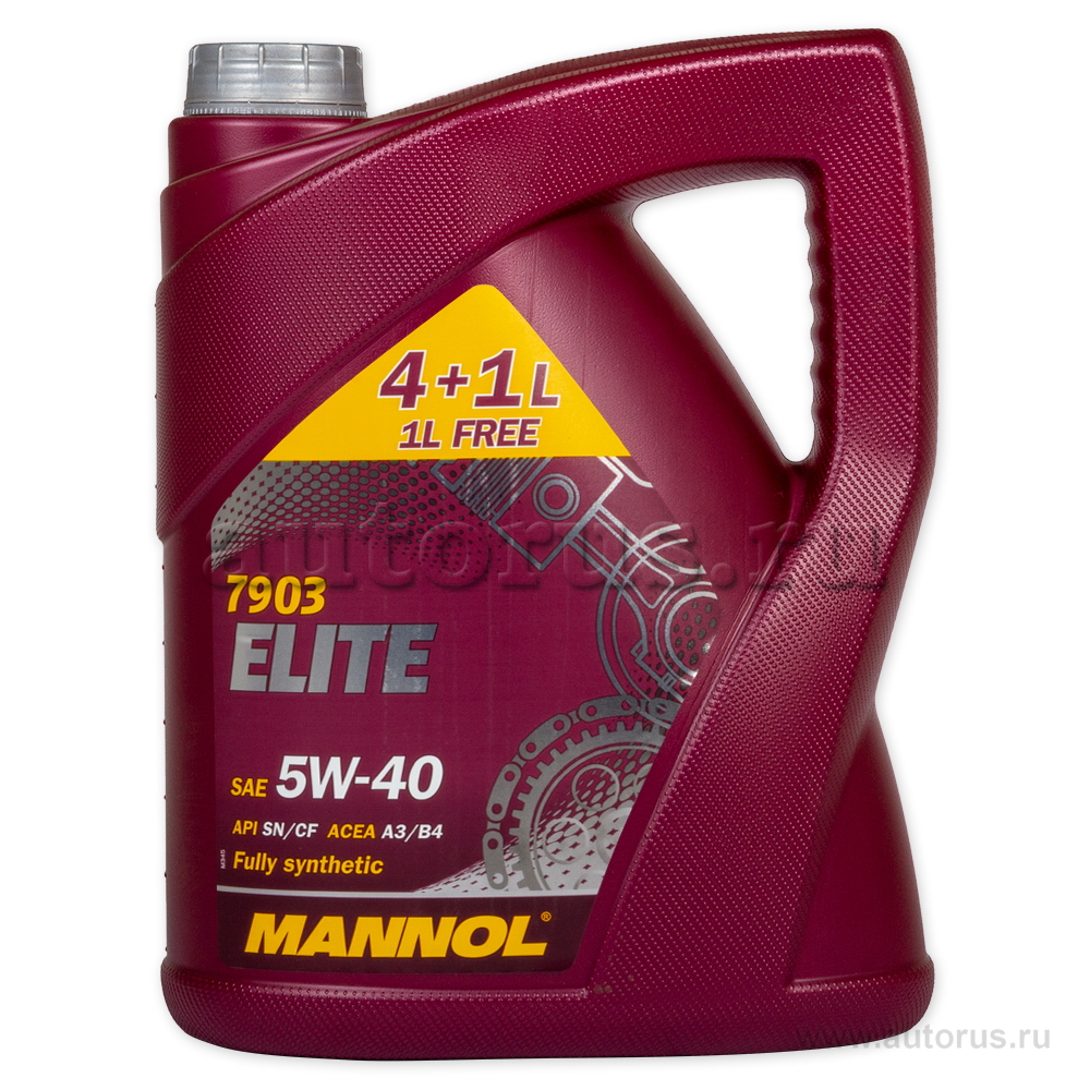 Масло моторное Mannol Elite 5W40 синтетическое 4 л + 1 л 100641