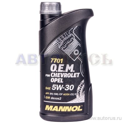Масло моторное Mannol 7701 O.E.M. for Chevrolet Opel 5W30 синтетическое 1 л 1076