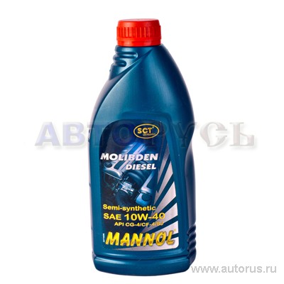 Масло моторное Mannol Molibden Diesel 10W40 полусинтетическое 1 л 1125