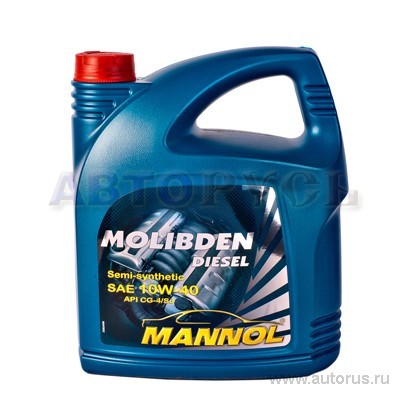 Масло моторное Mannol Molibden Diesel 10W40 полусинтетическое 5 л 1126
