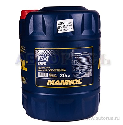 Масло моторное Mannol TS-1 SHPD 15W40 минеральное 20 л 1253