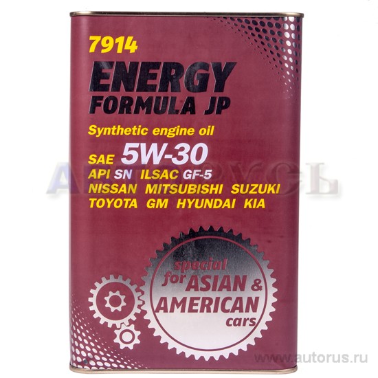 Масло моторное Mannol Energy Formula JP 5W30 синтетическое 4 л 4030