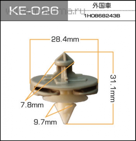 Клипса крепежная MASUMA KE026