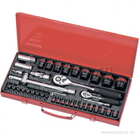 Набор слесарно-монтажный с квадратами 1/4, 1/2, 53 предм. MATRIX 13585